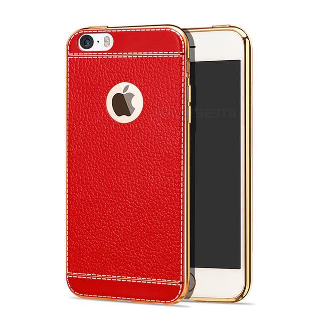 Luxury Plating TPU Leather Case - Protects Against Fingerprints and Scratches