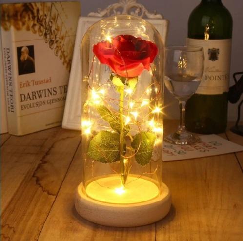 LED Beauty And The Beast Rose Battery Powered Valentine's Day Gift