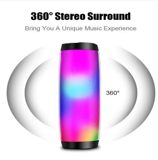 M&J Wireless Portable Bluetooth LED Speaker with Mic