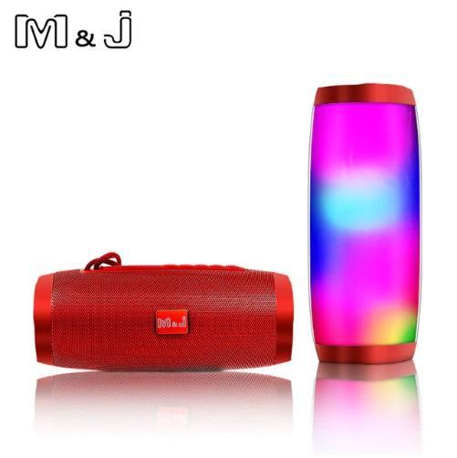 M&J Wireless Portable Bluetooth LED Speaker with Mic