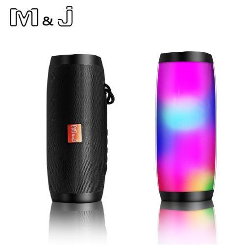 M&J Wireless Portable Bluetooth LED Speaker with Mic