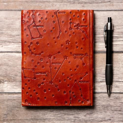 Gemini Zodiac Handmade Leather Journal