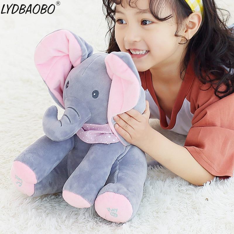 No.1 Singing Peek A Boo Elephant Flappy Ear Plush Interactive Kids Toy