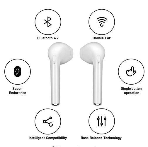 Mini Wireless Bluetooth Earphone Headphones For iPhone X 6 7 & Samsung, Xiaomi