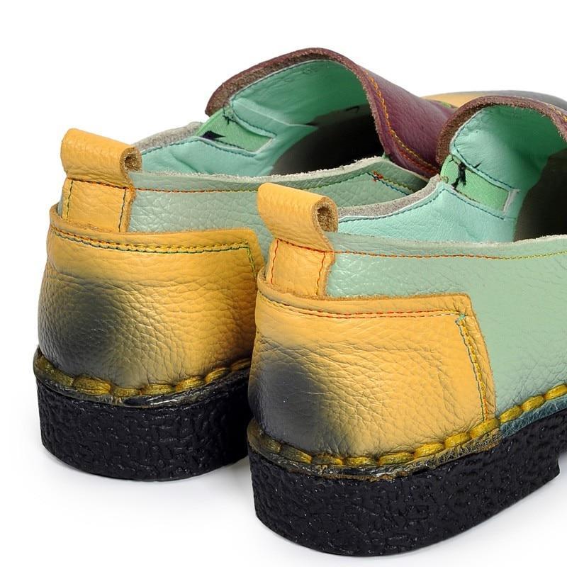 Women Shoes Women Loafers Patches stitching Flat Shoes
