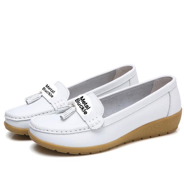 women shoes women flats genuine leather loafers casual ladies shoes