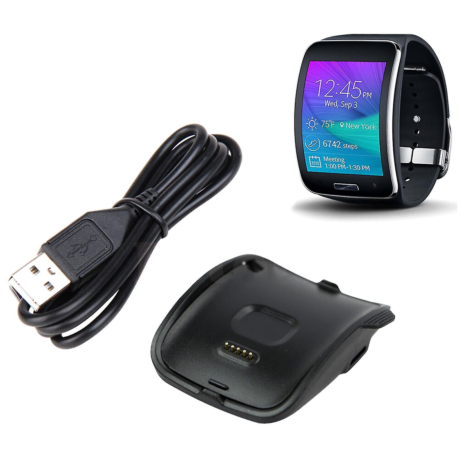 OOTDTY Smart Watch Charger New Smart Watch Black Charging Cradle Charger Dock For Samsung Gear S SM R750