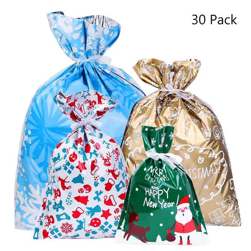 30PCS Drawstring Christmas Gift Bags