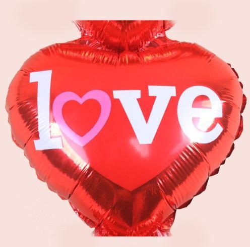 Connected Heart Shape Helium Balloons For Wedding/Valentine's Day/Anniversary