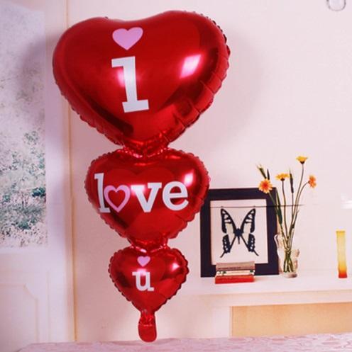 Connected Heart Shape Helium Balloons For Wedding/Valentine's Day/Anniversary