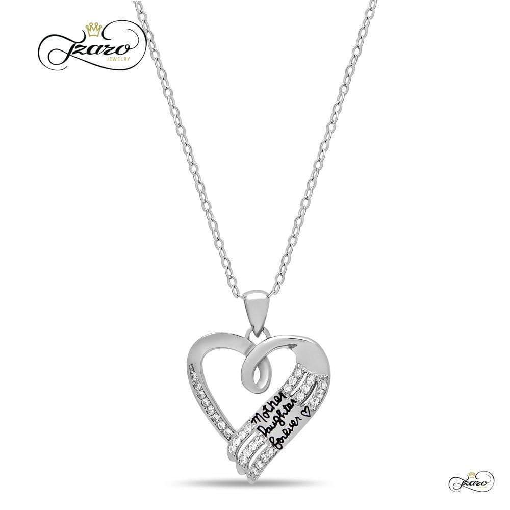 Mother Daughter Necklace, 925 Sterling Silver