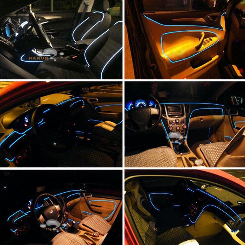 5 in 1 6.2M RGB LED Light Sound Active Car Interior Light