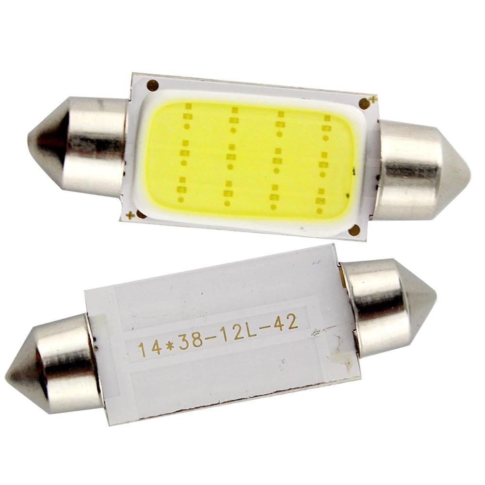 10pcs Car Interior Dome Lights COB 1.5W DC12V LED Bulbs Lamp Plate