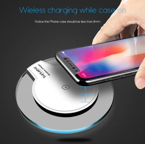 Wireless Charger for Samsung Galaxy S6 Edge Plus Note 8 9 S9 S8 Plus and iPhone XS Max XR 8 Plus