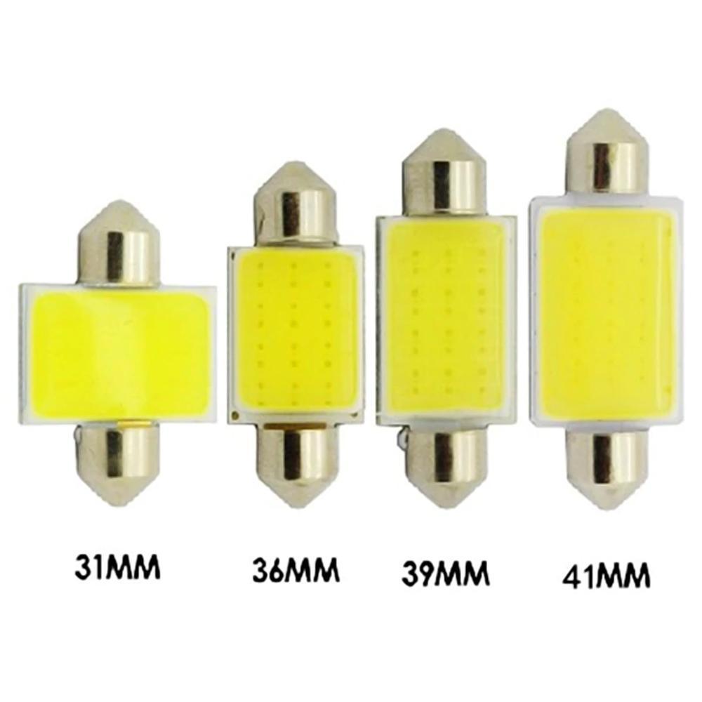 10pcs Car Interior Dome Lights COB 1.5W DC12V LED Bulbs Lamp Plate