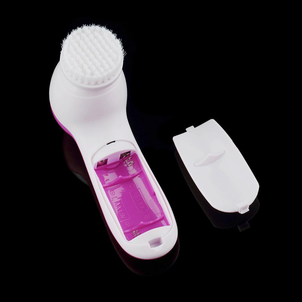 IcoolGadget 5 in 1 Electric Facial Cleanser Body Massage Mini Skin Pore Cleaner Beauty Massager Wash Face Machine