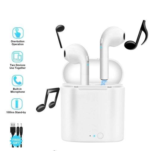 Mini Wireless Bluetooth Earphones with Charging Box and Mic for Smartphones