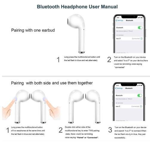 Mini Wireless Bluetooth Earphones with Charging Box and Mic for Smartphones