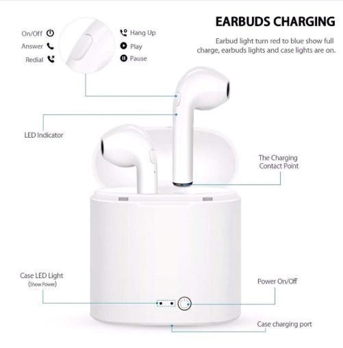 Mini Wireless Bluetooth Earphones with Charging Box and Mic for Smartphones