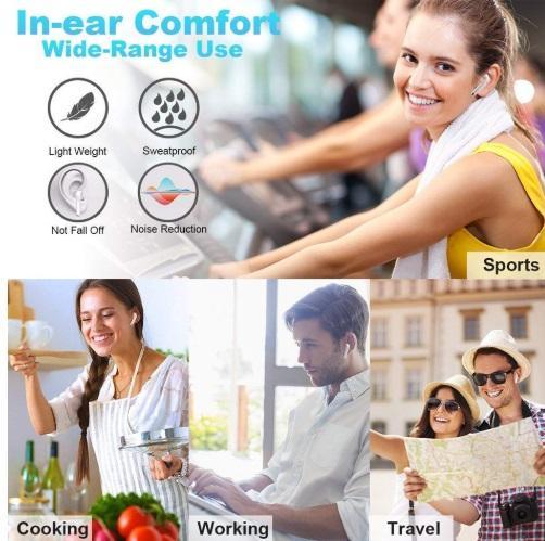 Mini Wireless Bluetooth Earphones with Charging Box and Mic for Smartphones