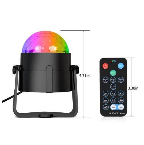 Sound Activated Rotating Disco Ball LED Lights