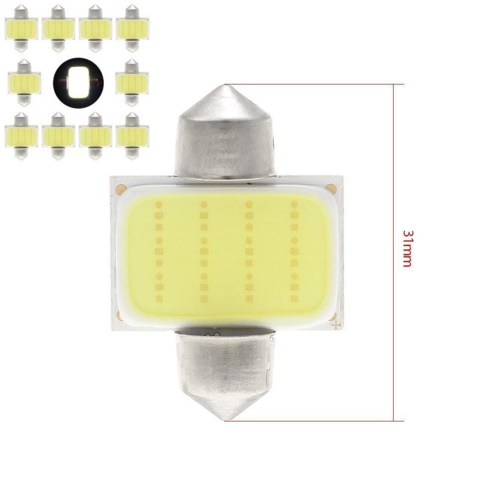 10pcs Car Interior Dome Lights COB 1.5W DC12V LED Bulbs Lamp Plate