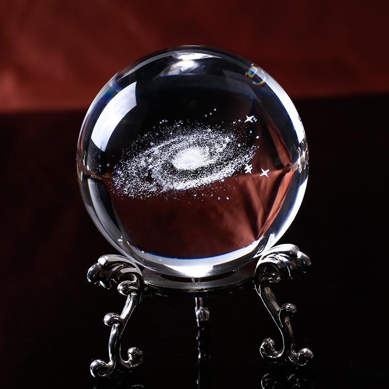 Laser Engraved Galaxy Crystal Ball