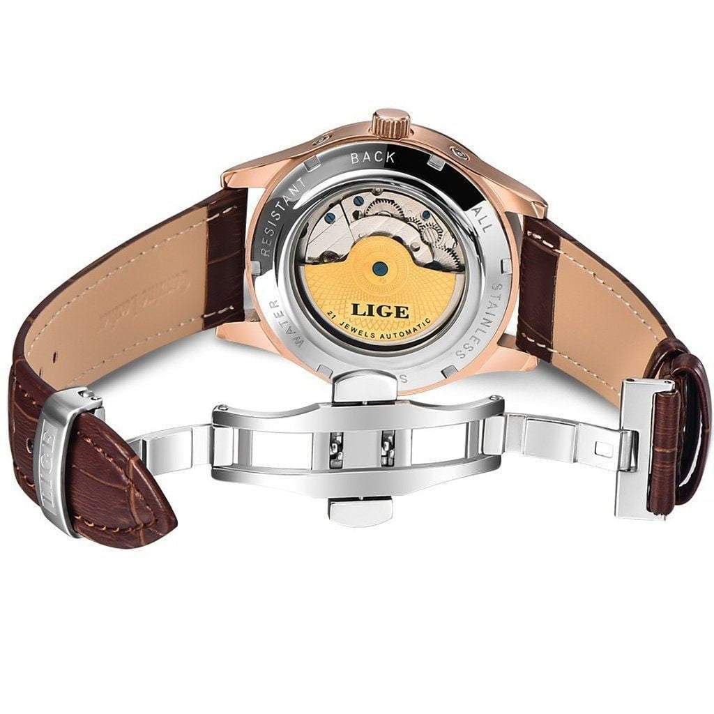 LIGE Automatic Mechanical Brand Watch