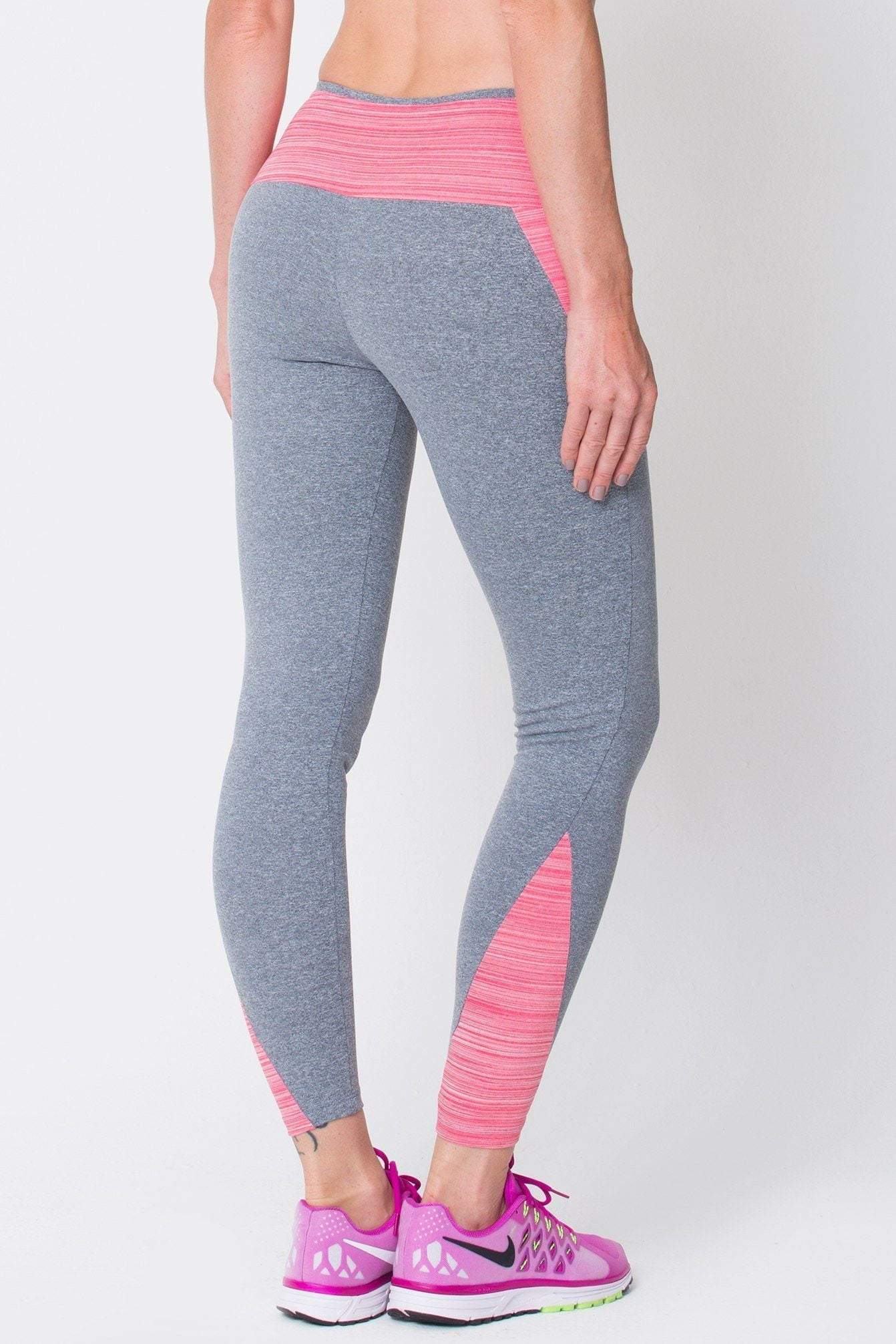 Pink/Heather Grey Superflex Leggings
