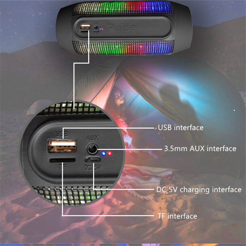 Outdoor Portable Wireless Bluetooth Stereo Boombox Speaker Amplifier