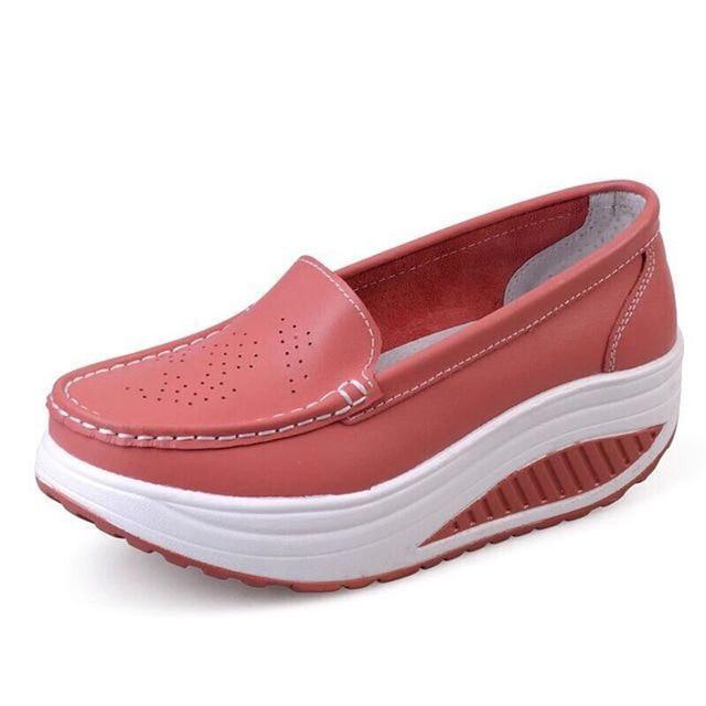 Woman Shoe Summer genuine leather Hollow out breathable swing shoes
