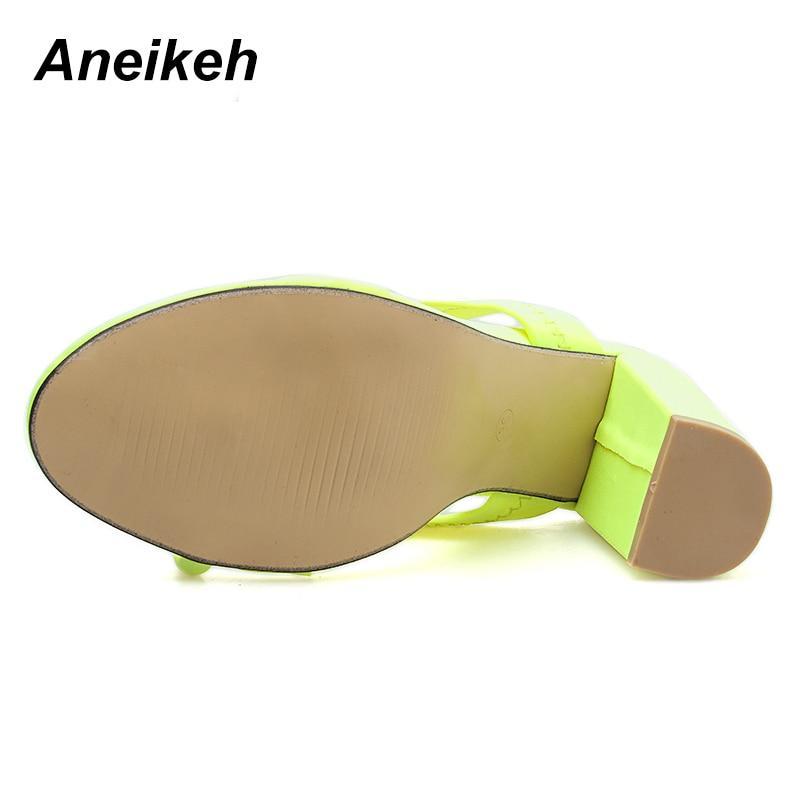 Thin High Heels Sandals Flip Flop Buckle Hollow Women Shoes