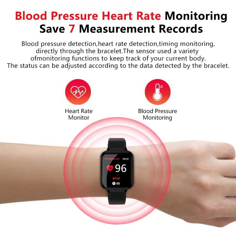 IcoolGadget B57 Smart watches Waterproof Sports for iphone phone Smartwatch Heart Rate Monitor Blood Pressure Functions For Women men kid