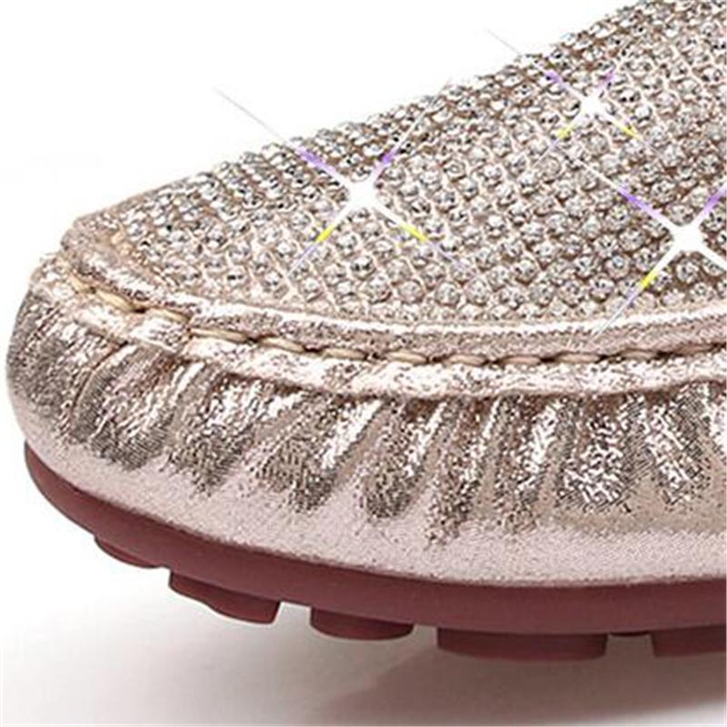 Luxury Rhinestone Women Shoes Fashion Sequin Women Loafers