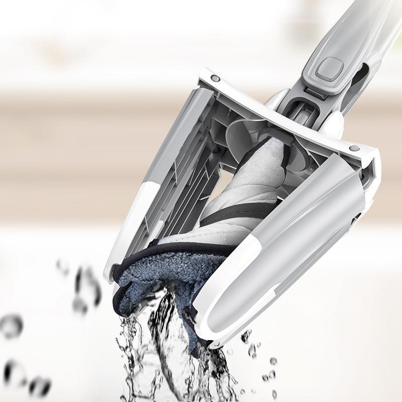 Congis X type Microfiber floor mop with 3pcs mop cloth replace Hand free wash flat mop Manual Extrusion Household Cleaning Tools