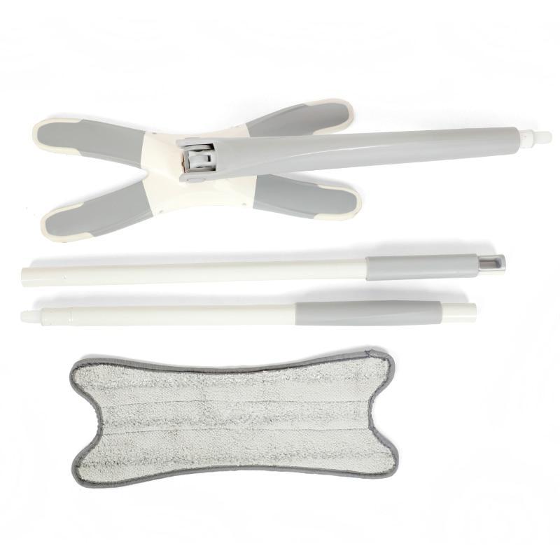 Congis X type Microfiber floor mop with 3pcs mop cloth replace Hand free wash flat mop Manual Extrusion Household Cleaning Tools