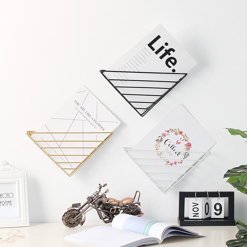 Hanging Triangle Magazine Rack