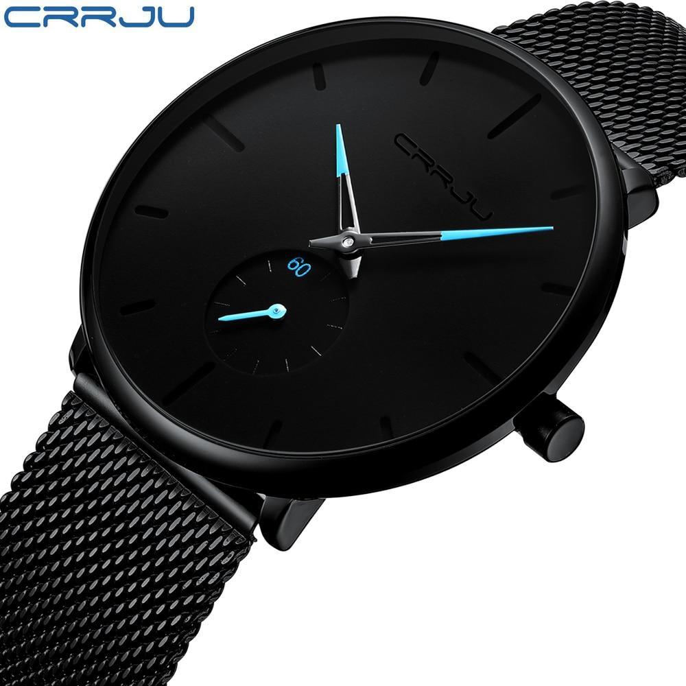 IcoolGadget Fashion Mens Watches Top Brand Luxury Quartz Watch Men Casual Slim Mesh Steel Waterproof Sport Watch Relogio Masculino