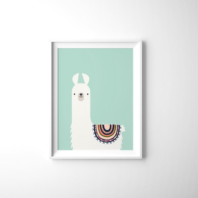 Cute Llama Wall Art