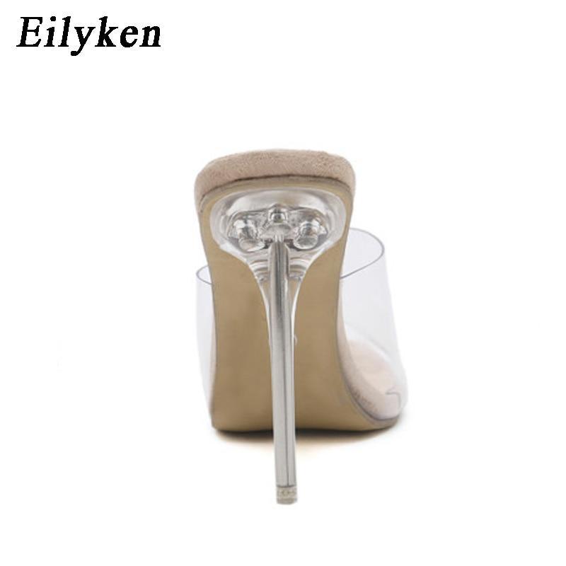 PVC Jelly Sandals Open Toe High Heels Women Transparent Perspex Slippers Shoes Heel Clear Sandals