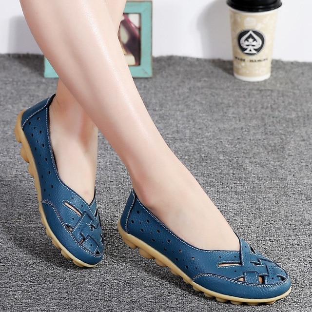 Flats For Women Comrfort Genuine Leather Flat Shoes