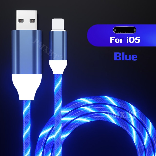 Glowing LED Illuminated Flow Smart Charging Cable