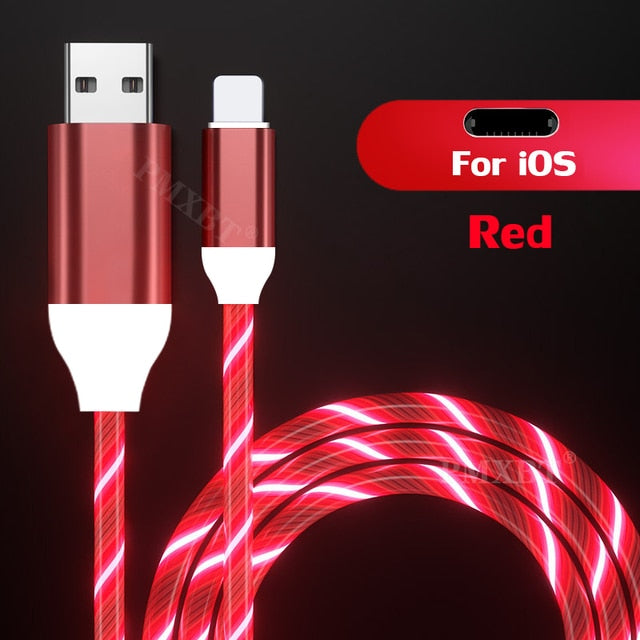 Glowing LED Illuminated Flow Smart Charging Cable