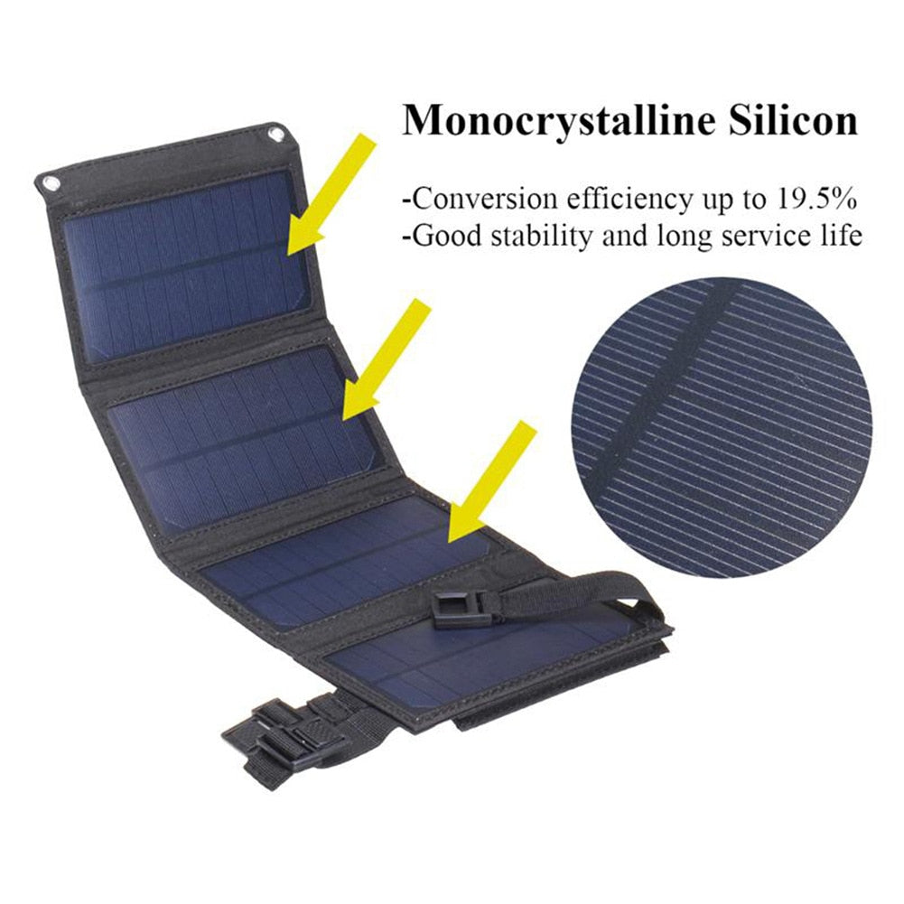 Fold-able 20W Solar Charger Panel