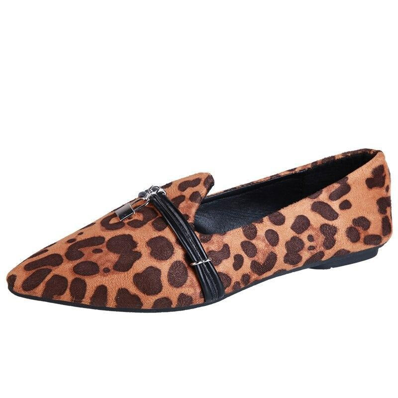 Women Flats Leopard Soft Loafers Shoes