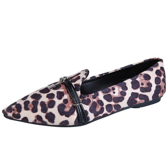 Women Flats Leopard Soft Loafers Shoes