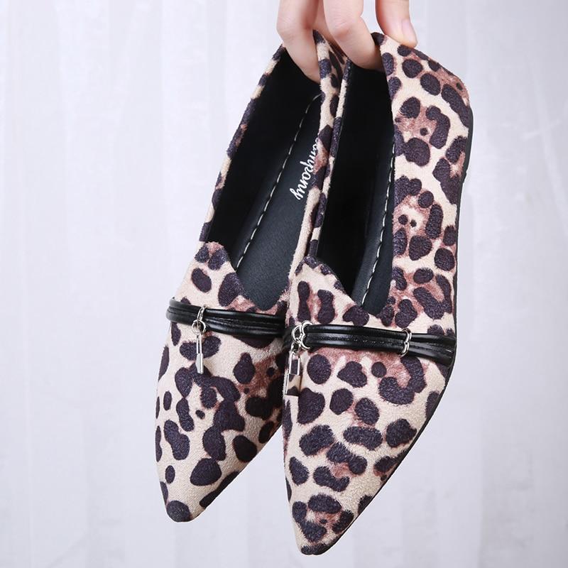 Women Flats Leopard Soft Loafers Shoes