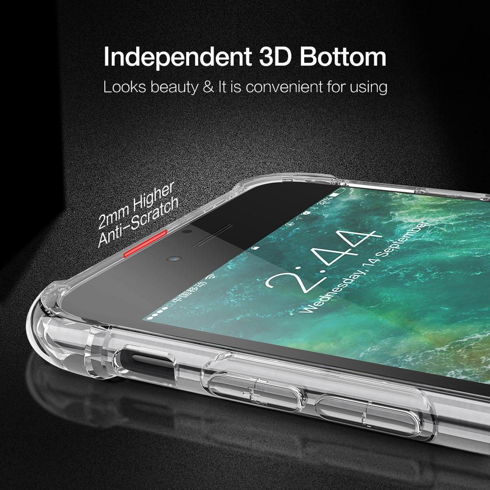 Shock Proof Transparent Silicone Case For iPhone