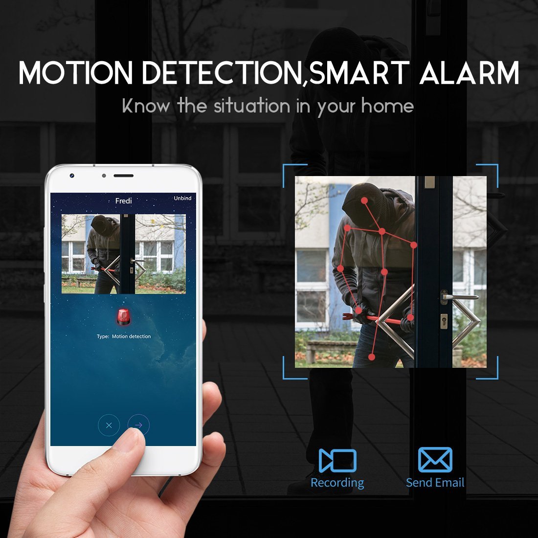 1080P HD Wireless Mini WIFI Camera P2P Infrared Night Vision Security Camera