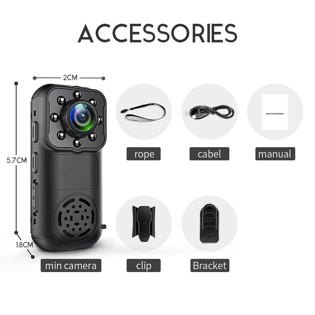1080P HD Wireless Mini WIFI Camera P2P Infrared Night Vision Security Camera